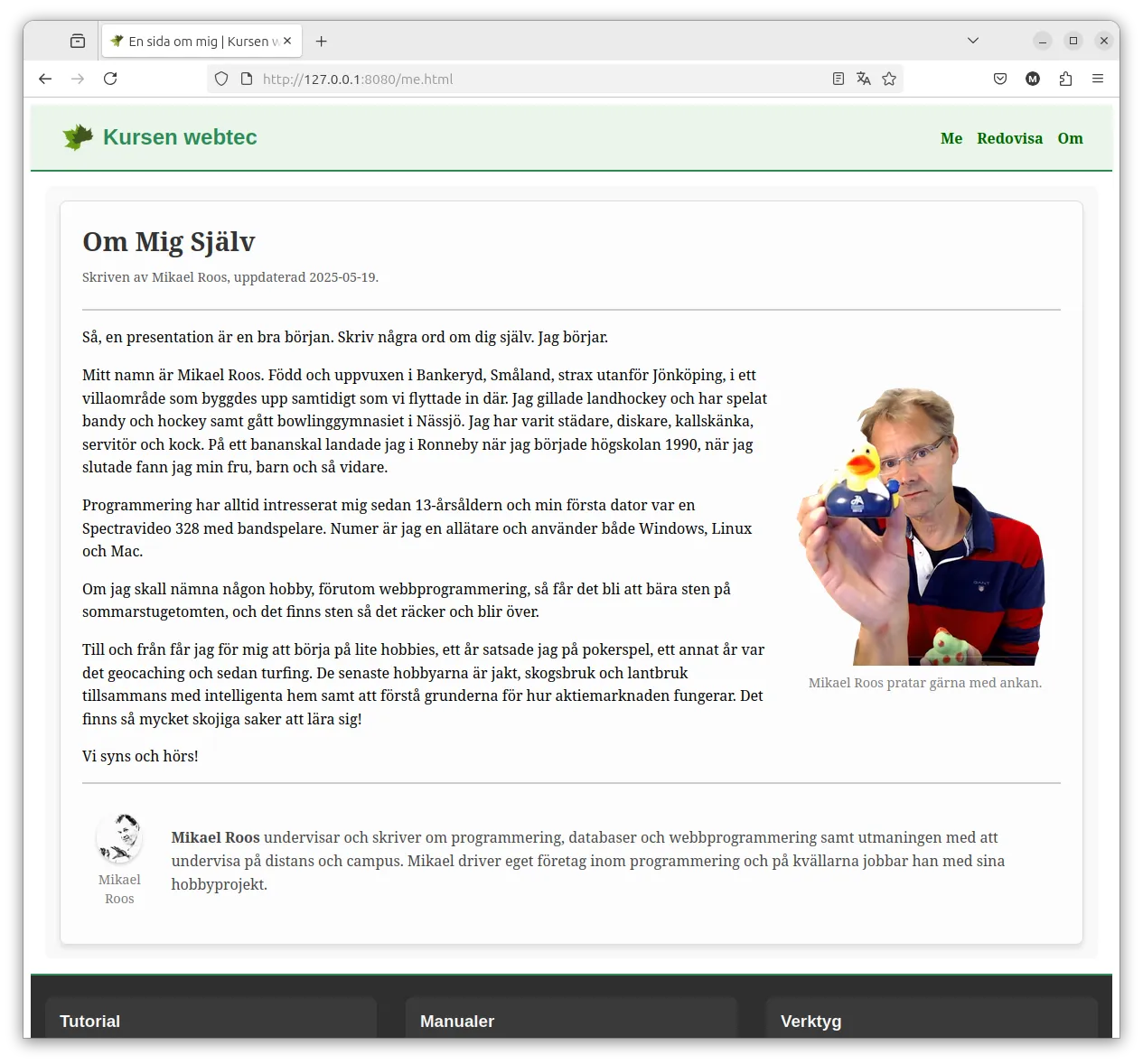 En artikel med innehåll.