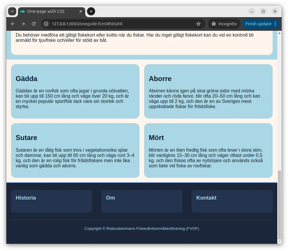 Kolumnbaserad layout med wrap.